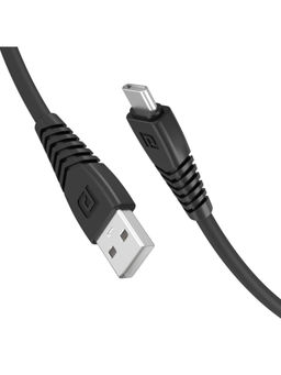 Portronics - Konnect Core Type C Cable Tangle-Free with 3A Rapid Charging,1 Meter Length- Black