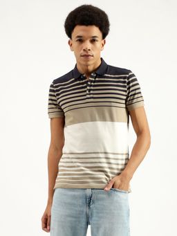 United Colors of Benetton - Multi-Color Striped Pattern Polo T-Shirt
