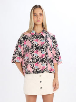 ONLY - Pink Print Relaxed Fit Shirt