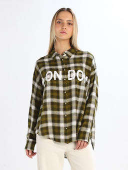 ONLY - Green Checks Regular Fit Shirt