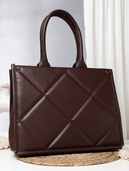 DonaBella - Karsyn Tote Bag for Women with Laptop Space - Brown (L)