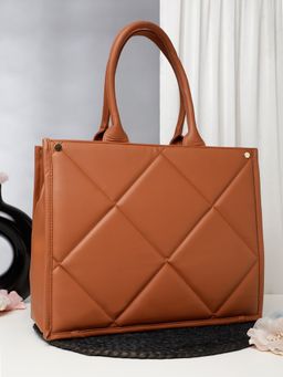 DonaBella - Karsyn Tote Bag for Women with Laptop Space - Tan (L)