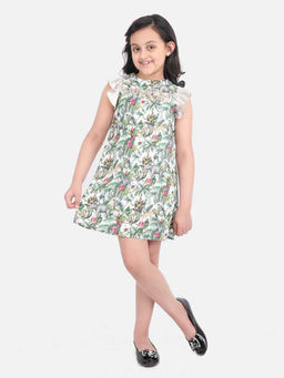 One Friday - Fashion Casual Girls Viscose Animal Printed Print Dress