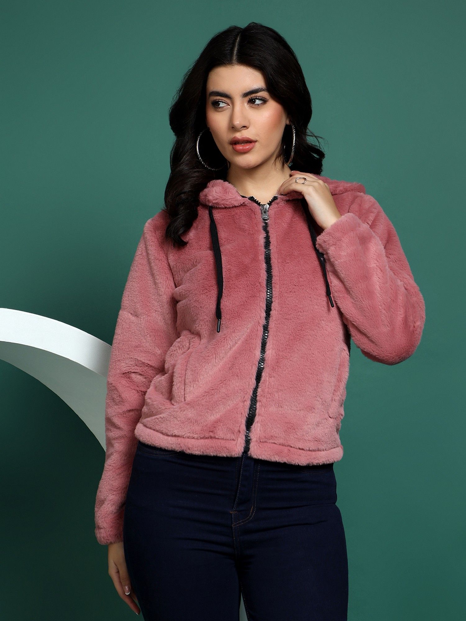 brinns Women Solid Pink Jacket-picture-10