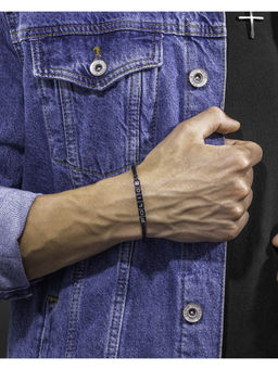 Police - Crosschess Grey Ip Shiny Brown Leather Bracelet for Men