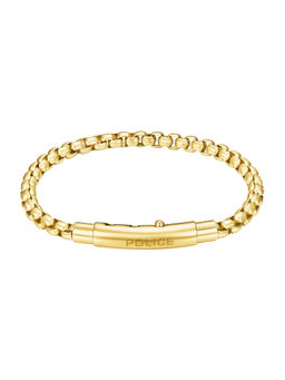 Police - Fleshy Shiny Chain Gold Plated Bracelet for Men