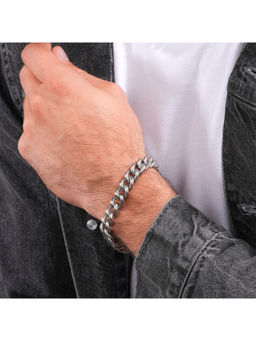 Police - Crank Textured Chain Stainless Steel Bracelet for Men