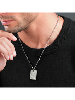 Police - Revelry Grid Stainless Steel Necklace for Men