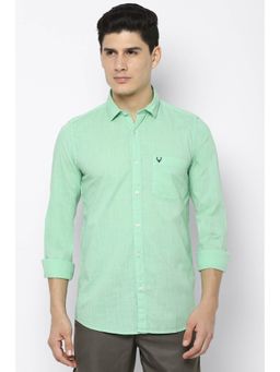 Allen Solly - Men Solid Green Shirt