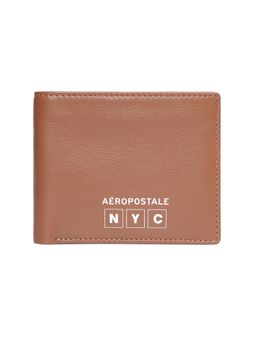 Aeropostale - Men Carlsbad Slim Fold Wallet - Tan, 8 Card Slots