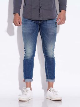 ROOKIES - Springsteen Men's Tapered Fit Low-Rise Slim Thigh Jeans