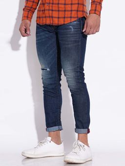 ROOKIES - Springsteen Men's Tapered Fit Low-Rise Slim Thigh Jeans