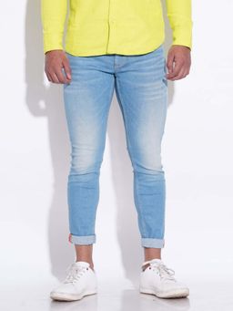 ROOKIES - Springsteen Men's Tapered Fit Low-Rise Slim Thigh Jeans