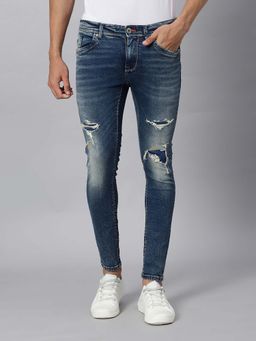 ROOKIES - Springsteen Men's Tapered Fit Low-Rise Slim Thigh Jeans