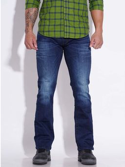 ROOKIES - Dark Blue Low-Rise Slim Fit Bootcut Jeans