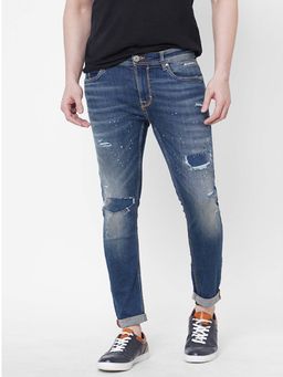 ROOKIES - Springsteen Men's Tapered Fit Low-Rise Slim Thigh Jeans