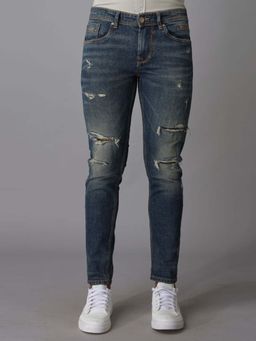 ROOKIES - Springsteen Men's Tapered Fit Low-Rise Slim Thigh Jeans