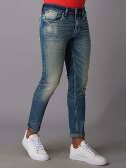 ROOKIES - Springsteen Men's Tapered Fit Low-Rise Slim Thigh Jeans