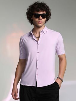 Campus Sutra - Men Purple Solid Seamless Shirt