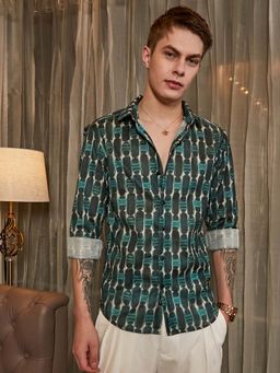 Campus Sutra - Men Multi-Color Indie-Mesh Shirt