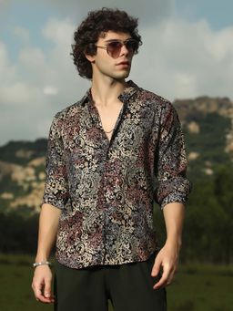 Campus Sutra - Men Multi-Color Regal Foliage Shirt