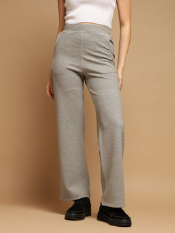 Femea - Women Grey Mid-Rise Pant