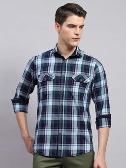 Monte Carlo - Men's Checks Pure Cotton Shirt