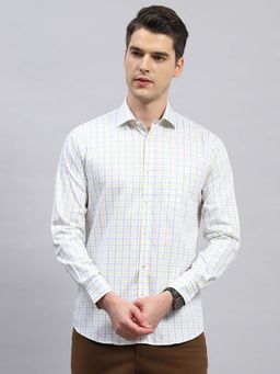 Monte Carlo - Men's Green Checks Pure Cotton Shirt