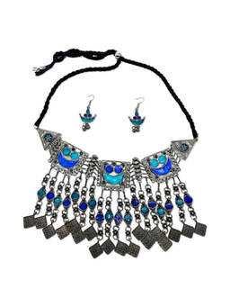 Digital Dress Room - Afghani Necklace Blue Enamel Design