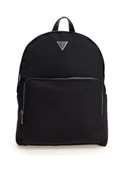 Guess - Men Black Solid Polyamide Backpack