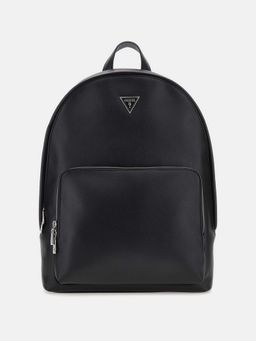 Guess - Men Black Solid PU Backpack