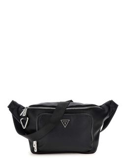 Guess - Men Black Solid PU Belt Bag