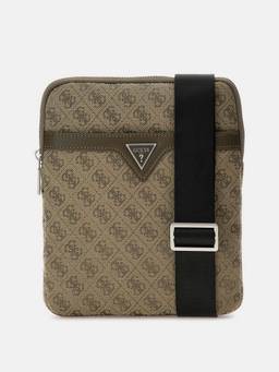 Guess - Men Green Printed PU Crossbody Bag