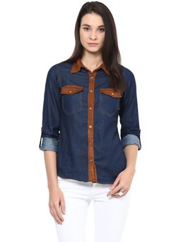 StyleStone - Women Denim Blue Shirt