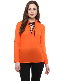StyleStone - Women Polyester Orange Top