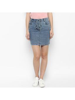 StyleStone - Women Solid Women Slim Blue Skirt