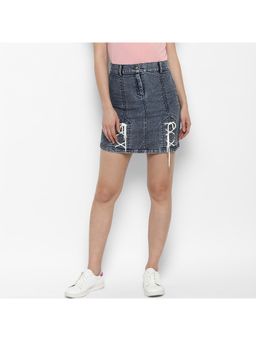 StyleStone - Women Solid Women Slim Blue Skirt