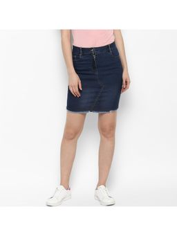 StyleStone - Women Solid Women Slim Blue Skirt