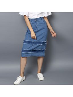 StyleStone - Women Solid Women Slim Blue Skirt