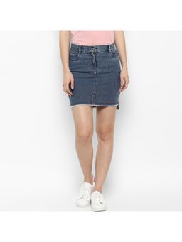 StyleStone - Women Solid Women Slim Blue Skirt