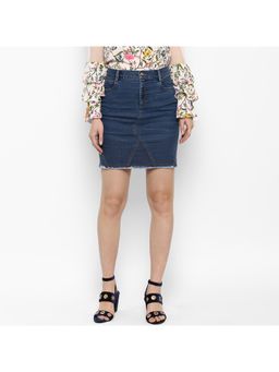 StyleStone - Women Solid Women Slim Blue Skirt