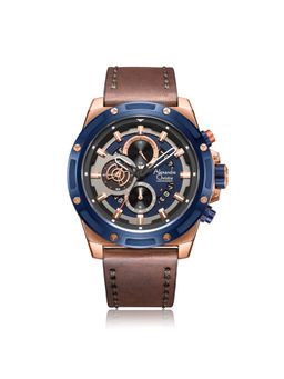 Alexandre Christie - AC 6506 MCL Chronograph Watch For Men - Blue Rose Gold (M)