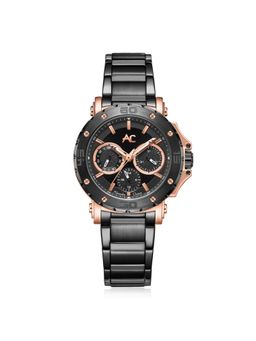Alexandre Christie - AC 9205 BFL Ladies Multifunction Watch - Black Rose Gold (S)