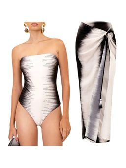 Addery - Midnight Fade Strapless Monokini and Sarong