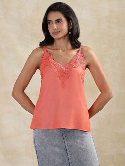 Cream - Caranna Coral Embroidered Top