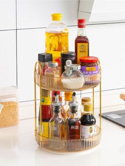 Mason Home - Two Tier Rotating Makeup Organiser - Amber