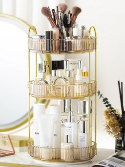 Mason Home - Three Tier Rotating Makeup Organiser - Amber