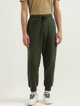 United Colors of Benetton - Men Green Solid Baggy Fit Joggers