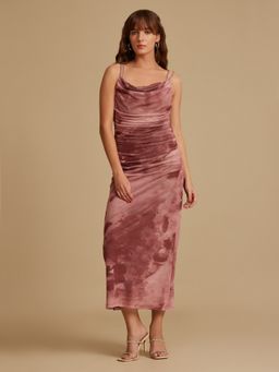 Kazo - Printed Camden Ruched Midi Dress