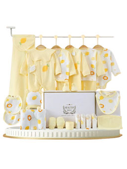Little Surprise Box - 24 Pcs Lemon Yellow New Born Baby Girl And Boy Gift Hamper Gift Hamper Box